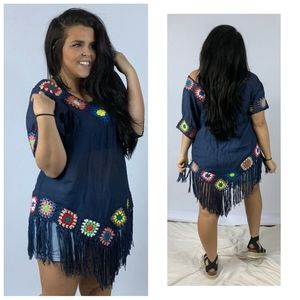 BOHO Crocheted Shirt sz 3X